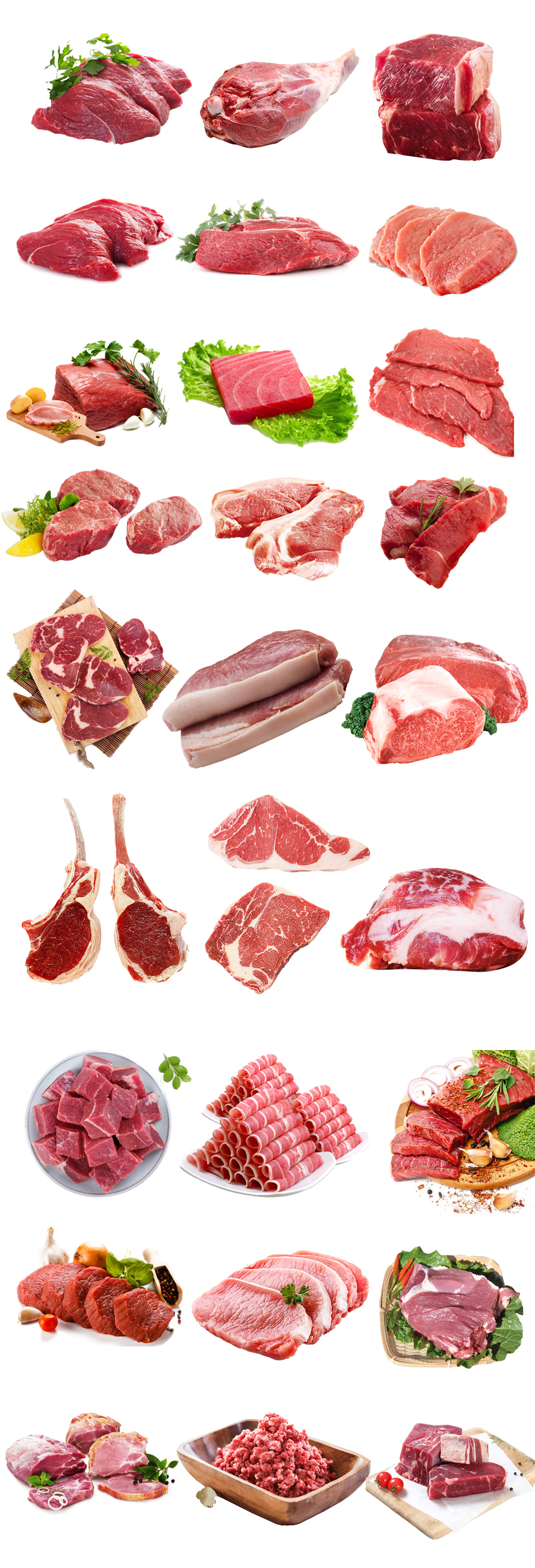 原创餐饮鲜肉类免扣PNG-版权可商用